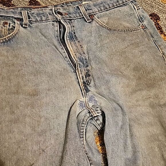 Men's Levi's Relaxed Fit Strait Leg 555 36x34 Distressed/Stained - Picture 8 of 8